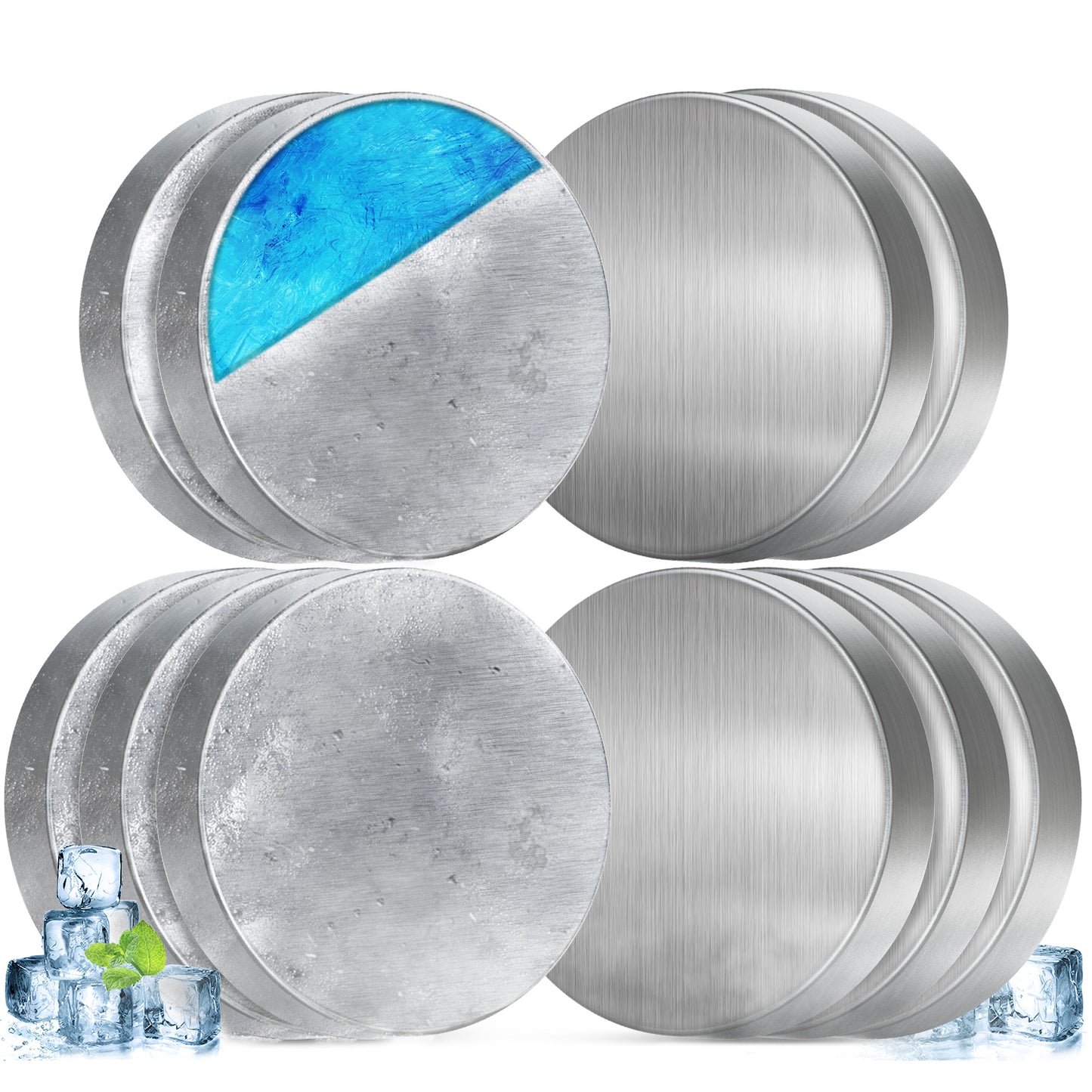 強力保冷剤 驚異の保冷力 2/4/6/8/10個セット【倍速凍結&長時間保冷】ステンレス製アイス保冷剤