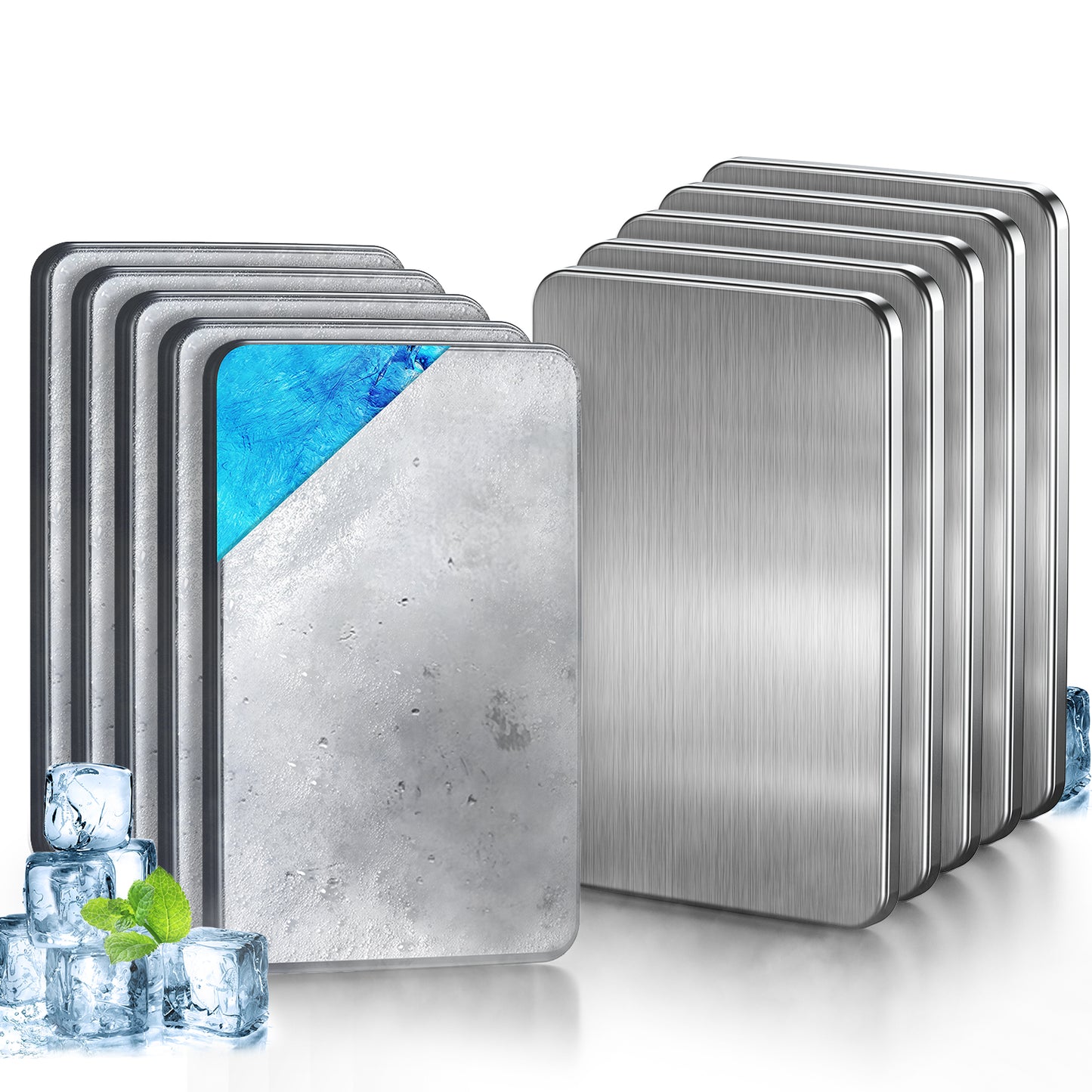 強力保冷剤 驚異の保冷力 2/4/6/8/10個セット【倍速凍結＆長時間保冷】ステンレス製アイス保冷剤