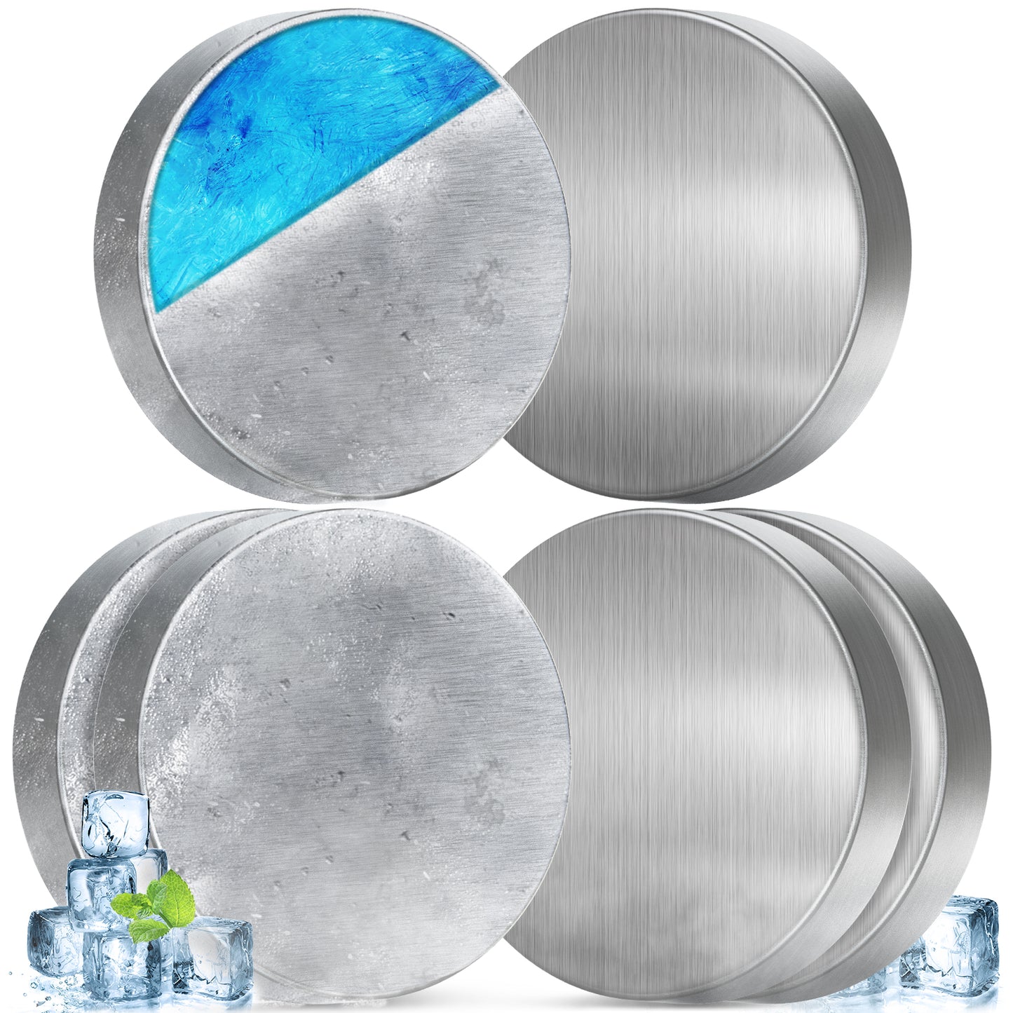 強力保冷剤 驚異の保冷力 2/4/6/8/10個セット【倍速凍結＆長時間保冷】ステンレス製アイス保冷剤