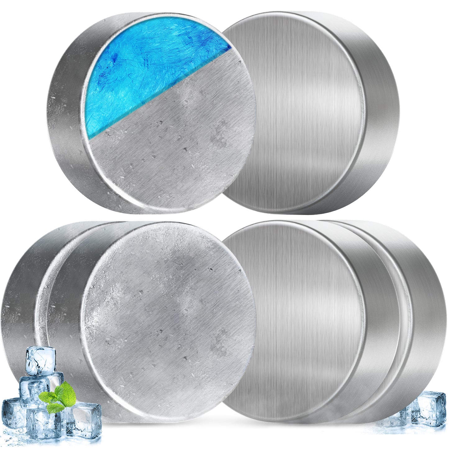 強力保冷剤 驚異の保冷力 2/4/6/8/10個セット【倍速凍結＆長時間保冷】ステンレス製アイス保冷剤