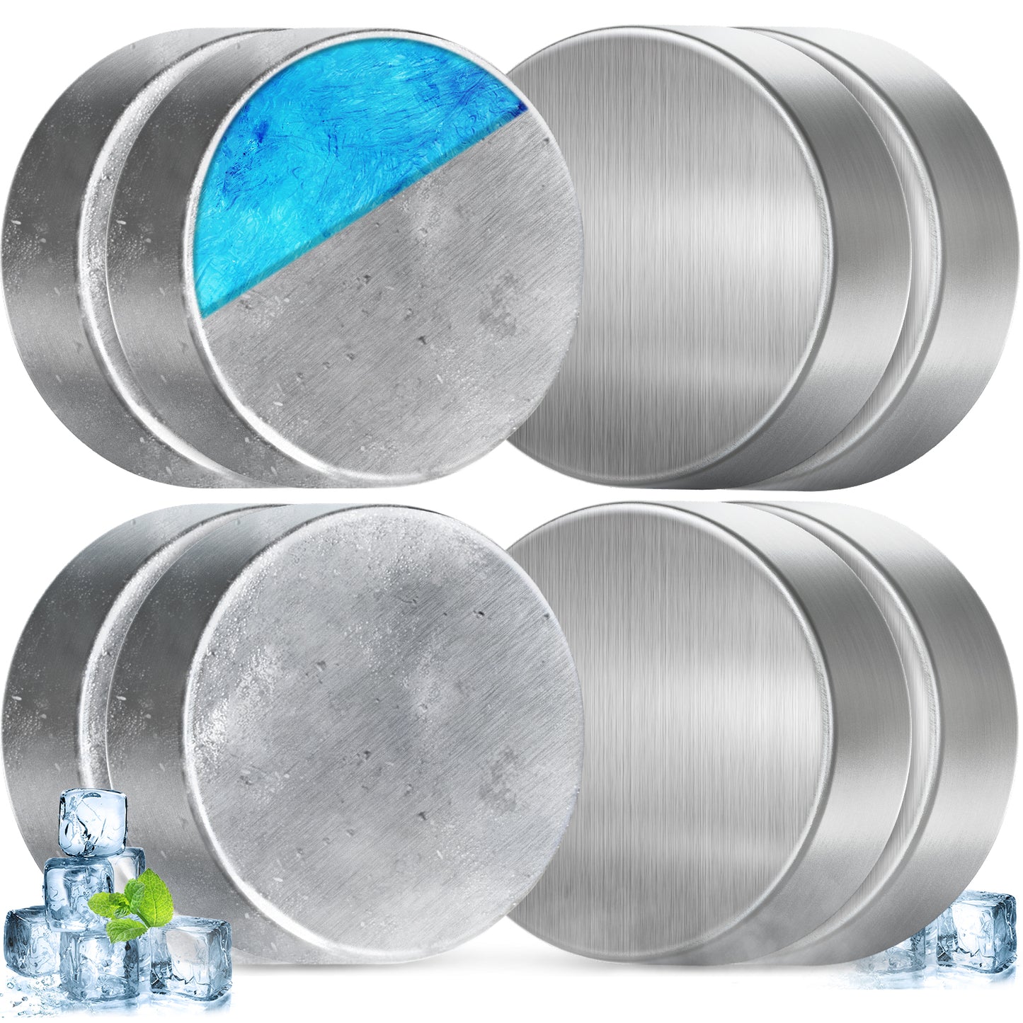 強力保冷剤 驚異の保冷力 2/4/6/8/10個セット【倍速凍結＆長時間保冷】ステンレス製アイス保冷剤