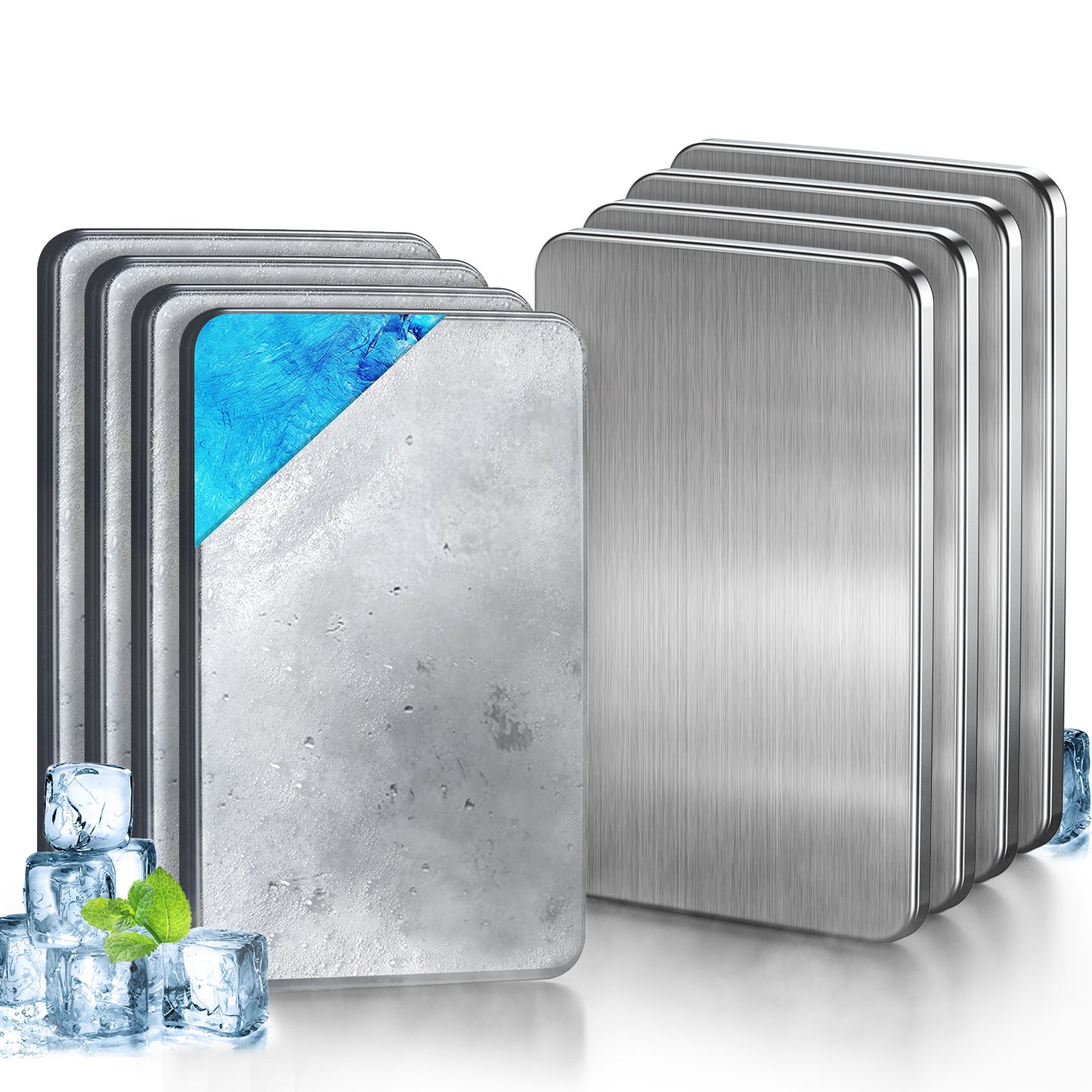 強力保冷剤 驚異の保冷力 2/4/6/8/10個セット【倍速凍結＆長時間保冷】ステンレス製アイス保冷剤