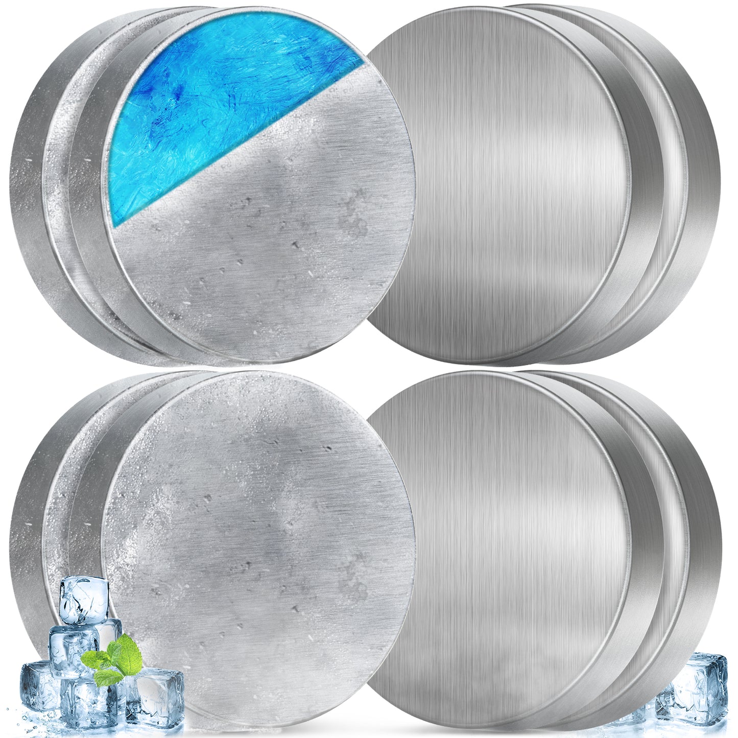 強力保冷剤 驚異の保冷力 2/4/6/8/10個セット【倍速凍結＆長時間保冷】ステンレス製アイス保冷剤